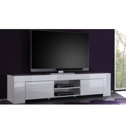 Meuble TV ZEOS , 190 cm , blanc