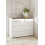 Chambre complète AMALTI blanc et chêne lit 160x200 cm avec coffre de rangement 