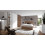 Chambre complète GALIA noyer noir et blanc lit 160x200 cm avec coffre de rangement 