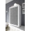 Argentier 4 portes BASIC finition blanc-béton 102x163 cm