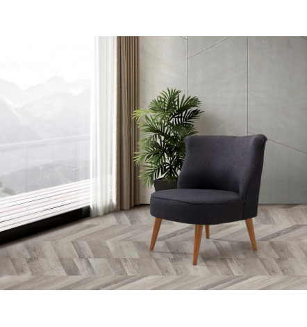 Fauteuil crapaud gris anthracite