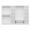 Armoire Miroir 6 Portes et 2 Tiroirs Minar Blanc 270 x 52 x 190