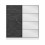 Armoire Coulissante Miroir 2 Portes Blanc Marbre Royal 190 x 60 x 180