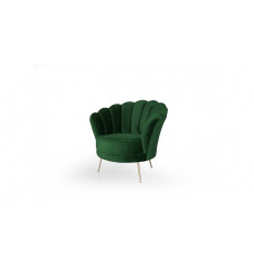 Fauteuil vert forme coquillage