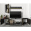 Ensemble meuble TV VEYRON marbre noir 180 cm