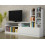 Ensemble meuble TV et bibliothèque DOLUNAY blanc 165 cm