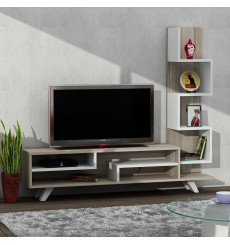 Ensemble meuble TV ISABEL blanc cordoba 120 cm