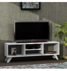 Meuble TV YAREN blanc 125 cm