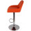Tabouret/chaise de bar TEXAS cuir orange