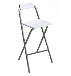 Chaise haute pliante bar blanc