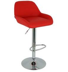 Tabouret/chaise de bar TEXAS cuir rouge